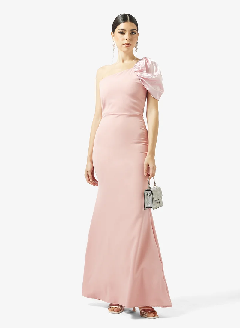 Ella Limited Edition  One Shoulder Ruffled Sleeve Dress for Women | Best Price UAE